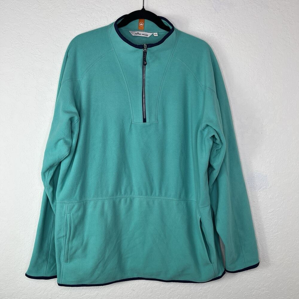 Peter Millar Green Fleece Pullover Sweater Size XXL, Cozy, Warm, Fall, Winter